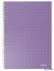 Spirálfüzet, A5, kockás, 80 lap, ESSELTE "Colour'Breeze", levendula