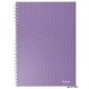 Spirálfüzet, A5, kockás, 80 lap, ESSELTE "Colour'Breeze", levendula
