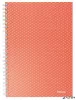 Spirálfüzet, A5, vonalas, 80 lap, ESSELTE "Colour'Breeze", korall