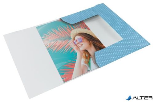 Gumis mappa, karton, A4, ESSELTE "Colour'Breeze", kék