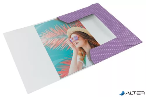 Gumis mappa, karton, A4, ESSELTE "Colour'Breeze", levendula