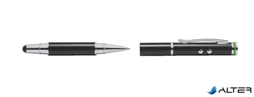 Érintőtoll, érintőképernyős készülékekhez, 4-az-1-ben, LEITZ "Stylus", fekete