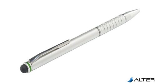 Érintőtoll, érintőképernyős készülékekhez, 2-az-1-ben, LEITZ "Stylus", ezüst