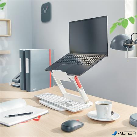Laptop állvány, állítható, LEITZ "Ergo", fehér