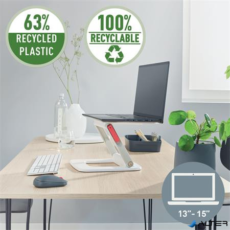 Laptop állvány, állítható, LEITZ "Ergo", fehér
