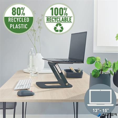 Laptop állvány, állítható, LEITZ "Ergo", szürke