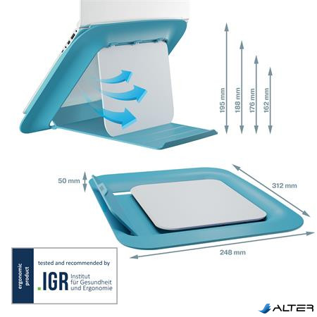 Laptop állvány, LEITZ "Ergo Cosy", nyugodtkék