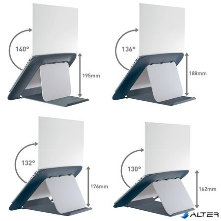 Laptop állvány, LEITZ "Ergo Cosy", bársonyszürke