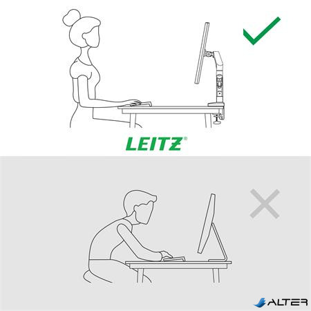 Monitortartó-kar, egy monitorhoz, LEITZ "Ergo", világosszürke