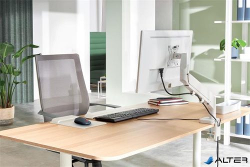 Monitortartó-kar, egy monitorhoz, LEITZ "Ergo", világosszürke