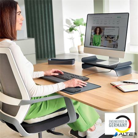 Monitorállvány, LEITZ "Ergo", sötétszürke