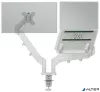 Monitor- és laptoptartó-kar, LEITZ "Ergo Dual", világosszürke