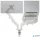 Monitor- és laptoptartó-kar, LEITZ "Ergo Dual", világosszürke