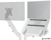 Monitor- és laptoptartó-kar, LEITZ "Ergo Dual", világosszürke