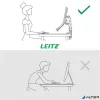 Monitor- és laptoptartó-kar, LEITZ "Ergo Dual", világosszürke