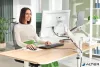 Monitor- és laptoptartó-kar, LEITZ "Ergo Dual", világosszürke