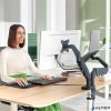 Monitor- és laptoptartó-kar, LEITZ "Ergo Dual", sötétszürke