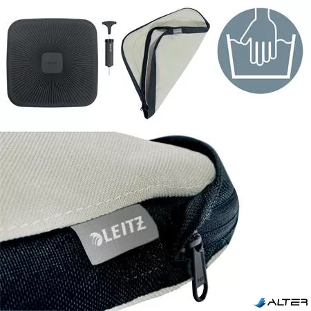 Ülőpárna, ergonómiai, szövetborítású, LEITZ "Ergo", világosszürke