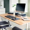Ülőpárna, ergonómiai, szövetborítású, LEITZ "Ergo", sötétszürke
