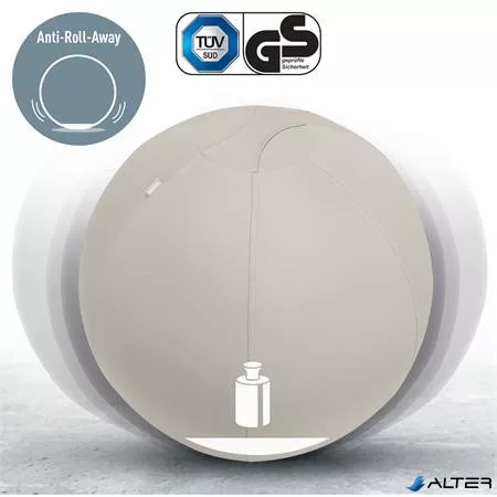 Ülőlabda, nehezékkel, 55cm, LEITZ "Ergo Active", világosszürke