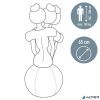 Ülőlabda, nehezékkel, 65cm, LEITZ "Ergo Active", sötétszürke