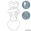 Ülőlabda, nehezékkel, 65cm, LEITZ "Ergo Active", sötétszürke