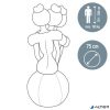 Ülőlabda, nehezékkel, 75cm, LEITZ "Ergo Active", világosszürke