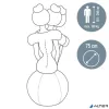 Ülőlabda, nehezékkel, 75cm, LEITZ "Ergo Active", világosszürke