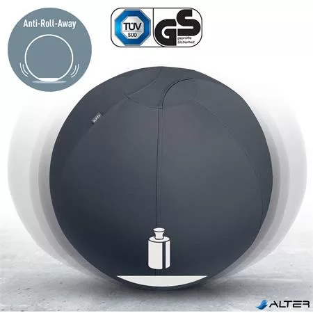 Ülőlabda, nehezékkel, 75cm, LEITZ "Ergo Active", sötétszürke