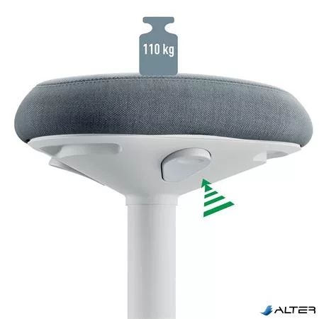 Ülőszék, billenő, ergonomikus, LEITZ "Ergo Active", világosszürke