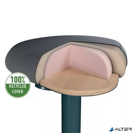 Ülőszék, billenő, ergonomikus, LEITZ "Ergo Active", sötétszürke