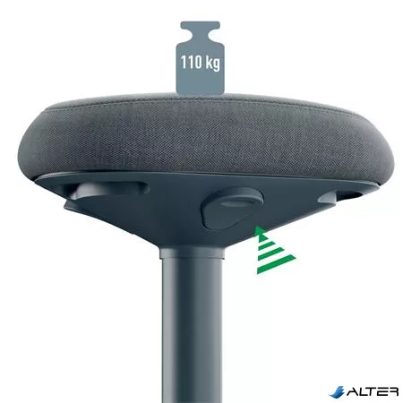 Ülőszék, billenő, ergonomikus, LEITZ "Ergo Active", sötétszürke