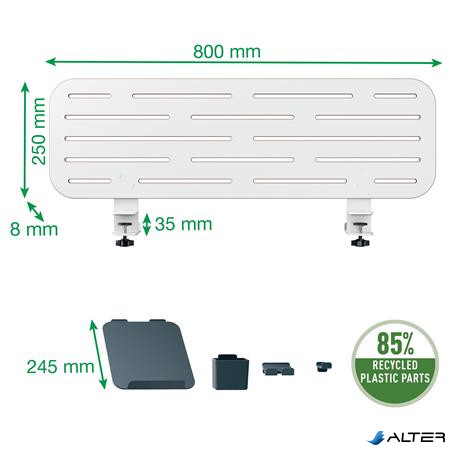 Asztali rendszerező, laptop tartóval, 80x25 cm, LEITZ "Ergo"