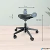 Munkaszék, görgős, ergonomikus, LEITZ "Ergo Comfort", sötétszürke