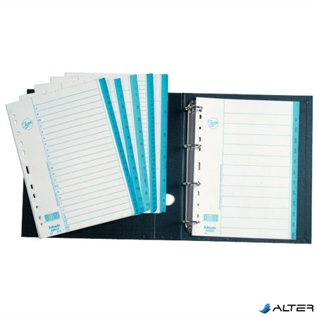 Regiszter, karton, A4, A-Z, ESSELTE, fehér