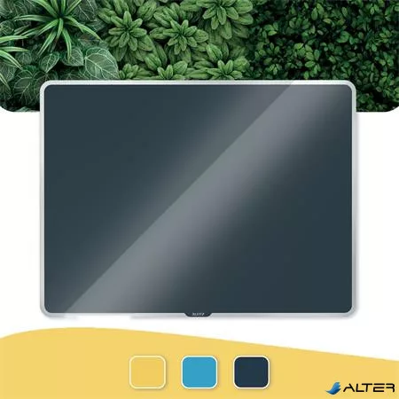 Mágneses üvegtábla, 60x40 cm, LEITZ "Cosy", bársonyszürke