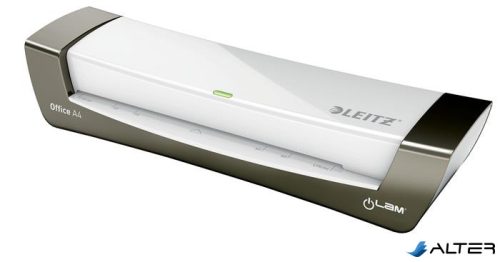 Laminálógép, A4, 80-125 mikron, LEITZ "iLam Office", ezüst