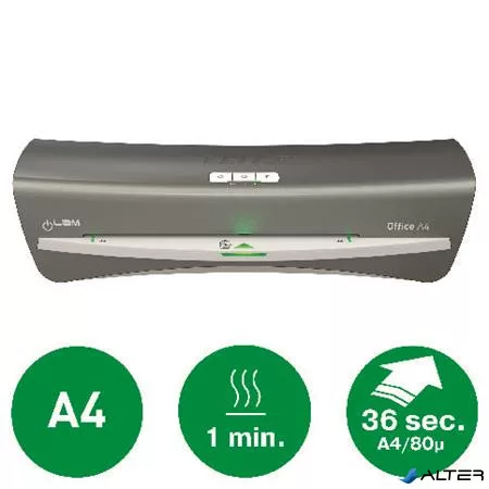 Laminálógép, A4, 80-125 mikron, LEITZ "iLam Office", ezüst