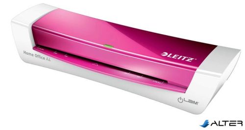 Laminálógép, A4, 80-125 mikron, LEITZ 'iLam Home Office', rózsaszín