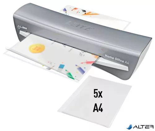 Laminálógép, A4, 75-125 mikron, LEITZ 'iLam Home Office', szürke