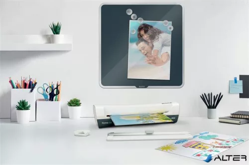 Lamináló készlet, A4, 80-125 mikron, LEITZ "iLam Home 4-in-1", fehér