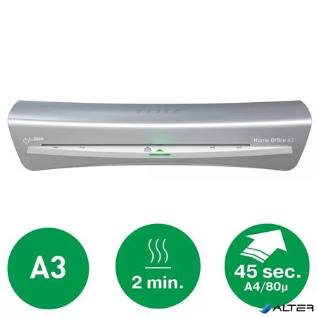 Laminálógép, A3, 80-125 mikron, LEITZ "iLam Home Office", szürke
