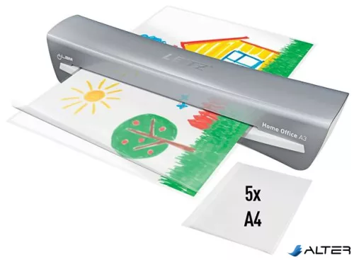 Laminálógép, A3, 80-125 mikron, LEITZ "iLam Home Office", szürke