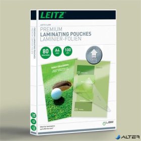   Meleglamináló fólia, 80 mikron, A4, fényes, UDT technológiával, LEITZ "iLam"
