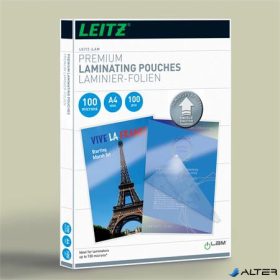   Meleglamináló fólia, 100 mikron, A4, fényes, UDT technológiával, LEITZ "iLam"