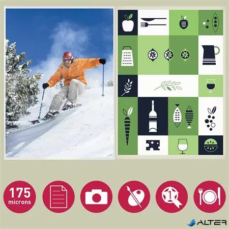Meleglamináló fólia, 170 mikron, A4, fényes, UDT technológiával, LEITZ "iLam"