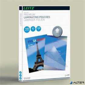   Meleglamináló fólia, 100 mikron, A3, fényes, UDT technológiával, LEITZ "iLam"