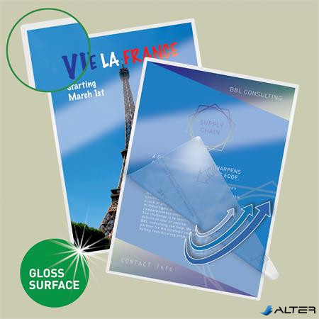 Meleglamináló fólia, 100 mikron, A3, fényes, UDT technológiával, LEITZ "iLam"