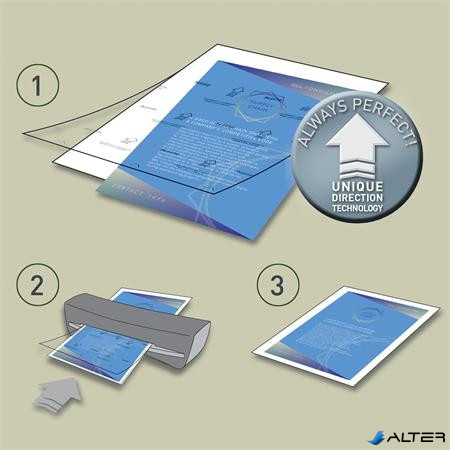 Meleglamináló fólia, 100 mikron, A3, fényes, UDT technológiával, LEITZ "iLam"