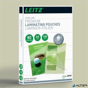 Meleglamináló fólia, 80 mikron, A5, fényes, UDT technológiával, LEITZ "iLam"